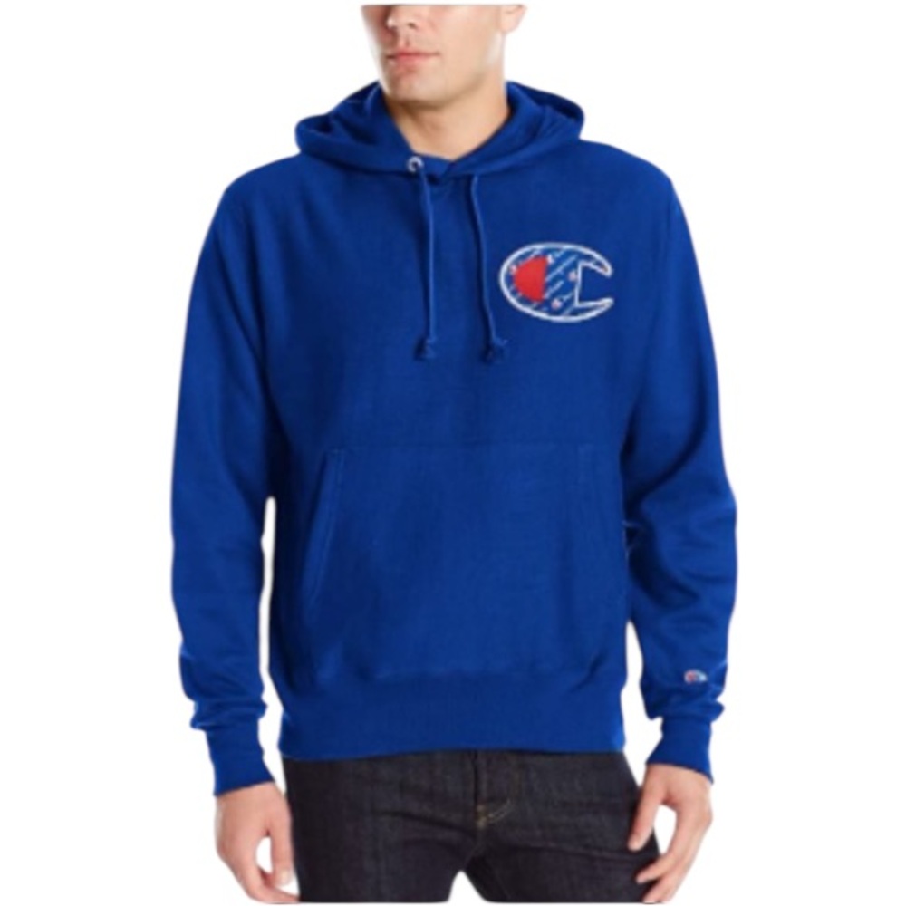 💥Champion Life Men's Reverse Weave Pullover Hoodie Blue Size Small